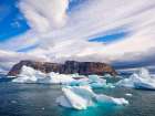 Storm over Storoen Island. Uummannaq Fjord, northwest of Greenland beyond arctic circle. Greenland. Art Print